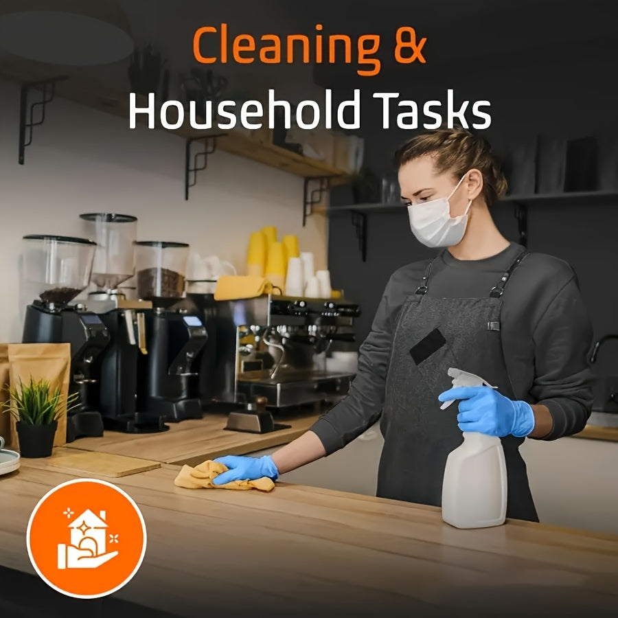 Blue Disposable Nitrile Gloves | Suitable for Living Rooms, Bathrooms, Pet Bathing, Hairdressing | Multi-functional Household Cleaning Gloves | Waterproof