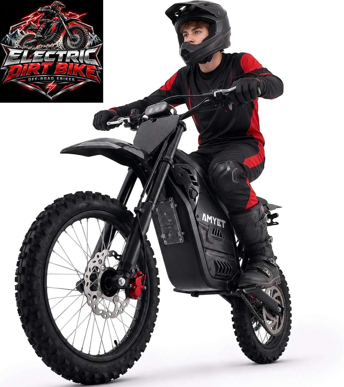 AMYET Electric Dirt Motorcycle, 4000W Peak with Reverse Gear
