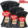 300-Pack Durable Nylon Cable Ties, Size 7.87/5.91/3.94 Inches - 20/15/10cm, Self-Locking Nylon Cable Ties, Suitable for Electronic Equipment Organization, Home, Office, Gardening, Industrial, Workshop Wiring, Home Storage, Electrical Wiring
