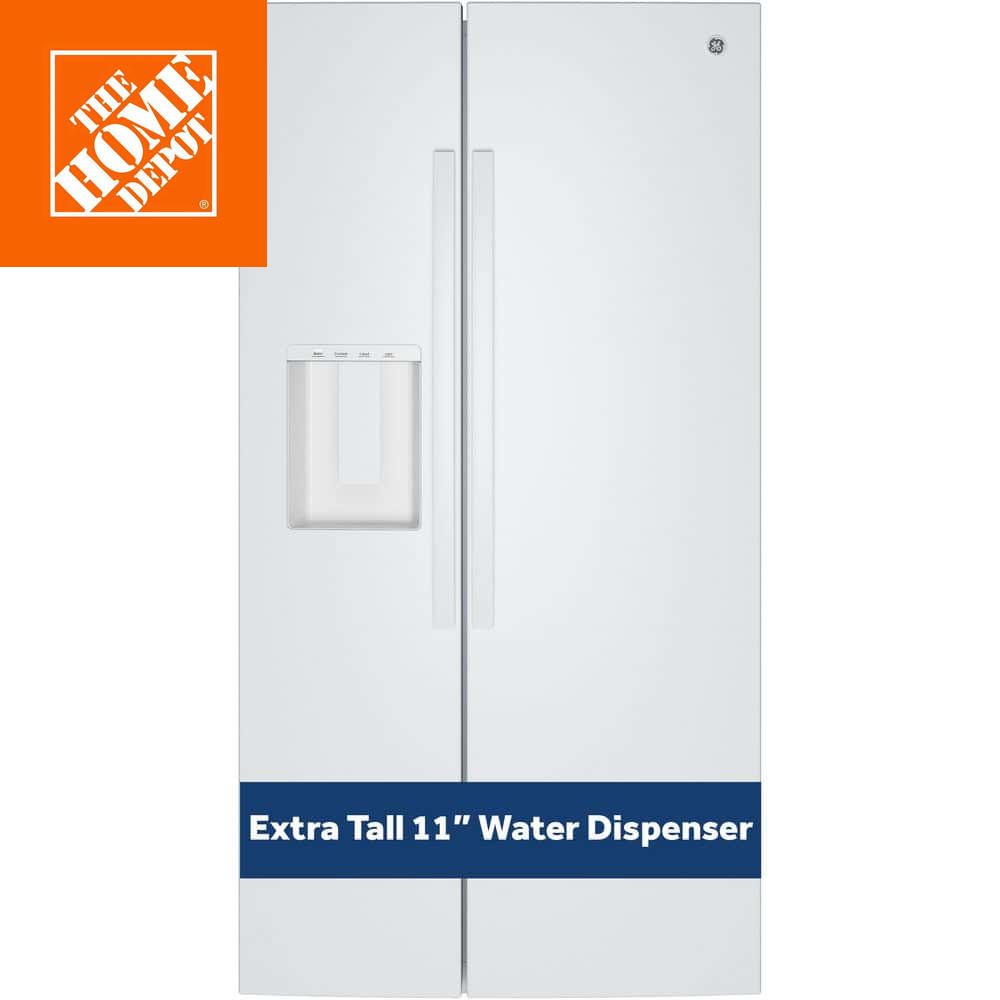 GE 27.9 cu ft side-by-side refrigerator with filtered ice and water dispenser