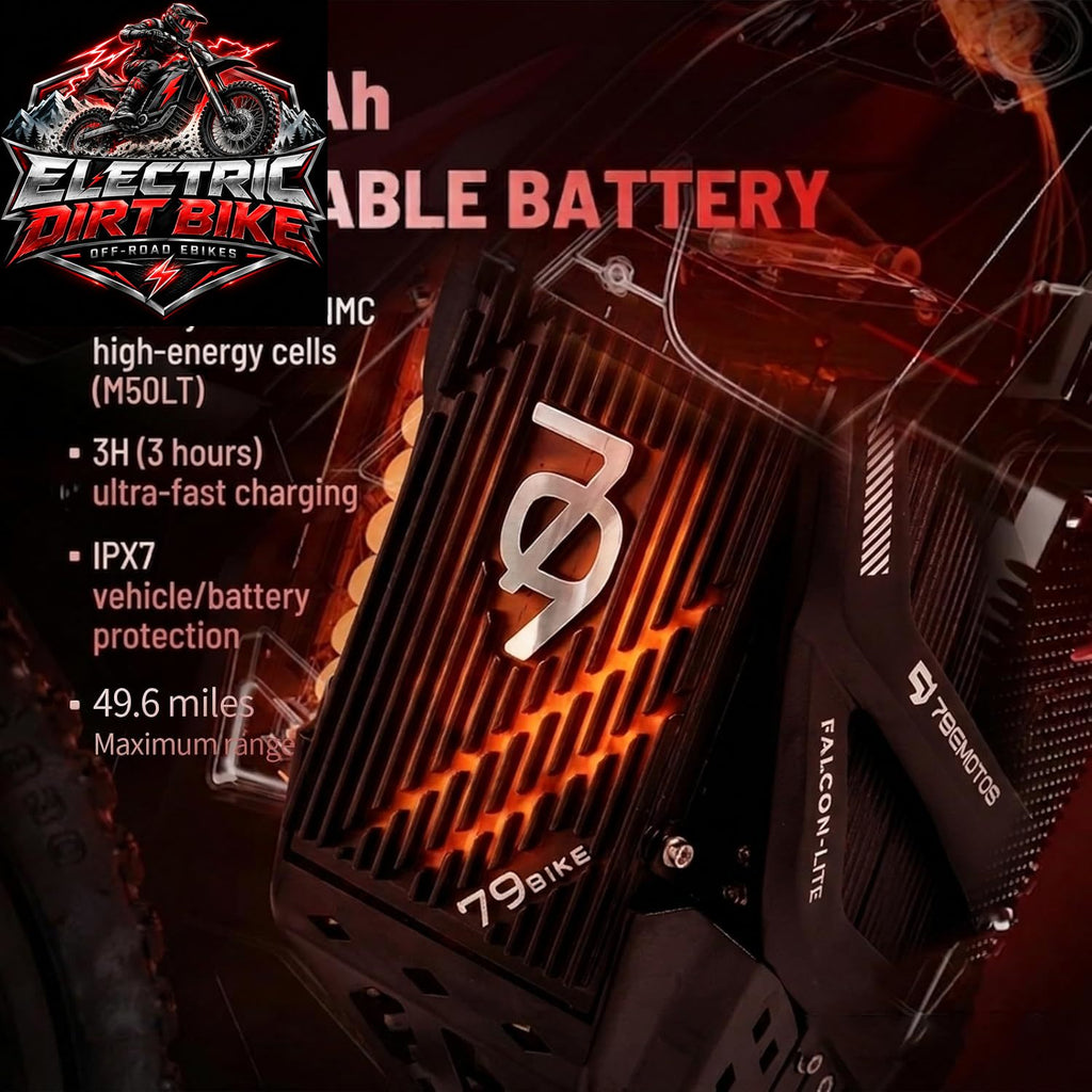 79BIKE Falcon-LITE: Forged Aluminum Electric Motorcycle, 72V 30Ah