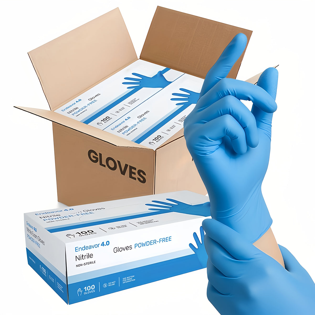 Blue Disposable Nitrile Gloves | Suitable for Living Rooms, Bathrooms, Pet Bathing, Hairdressing | Multi-functional Household Cleaning Gloves | Waterproof