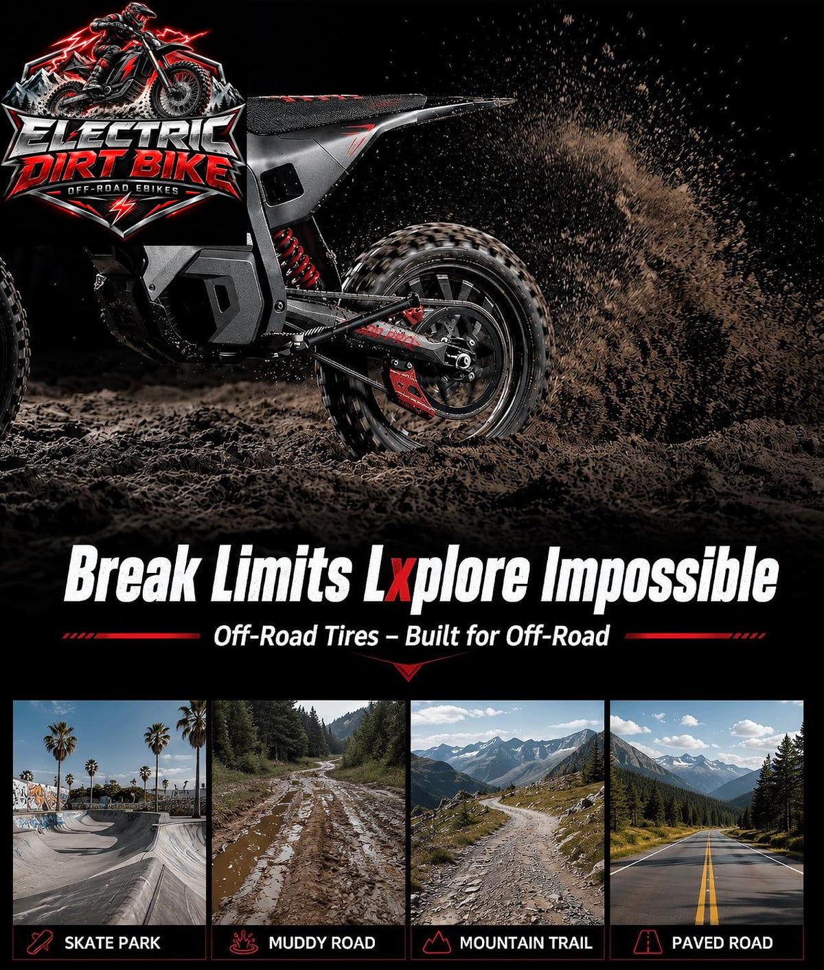 Tasaca T500 Pro 6500W Mid-Drive Dirt Motorcycle with Five Power Modes