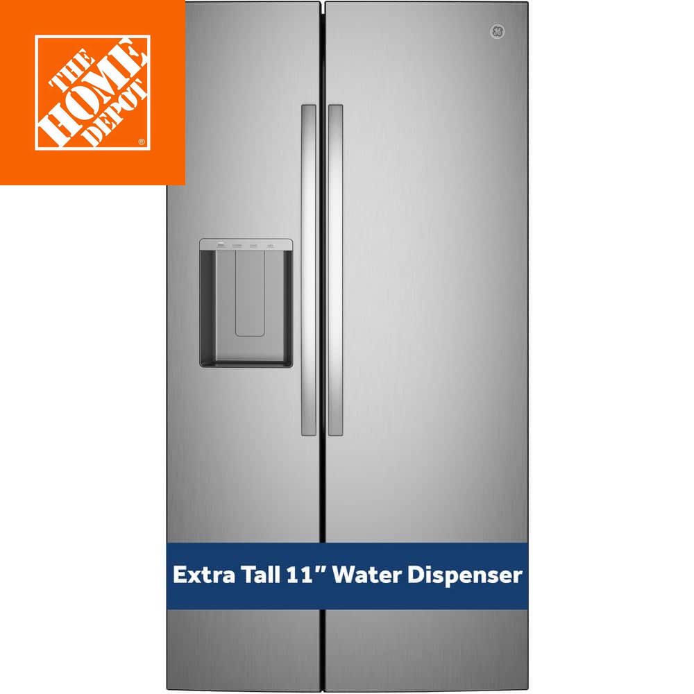 GE 27.9 cu ft side-by-side refrigerator with filtered ice and water dispenser