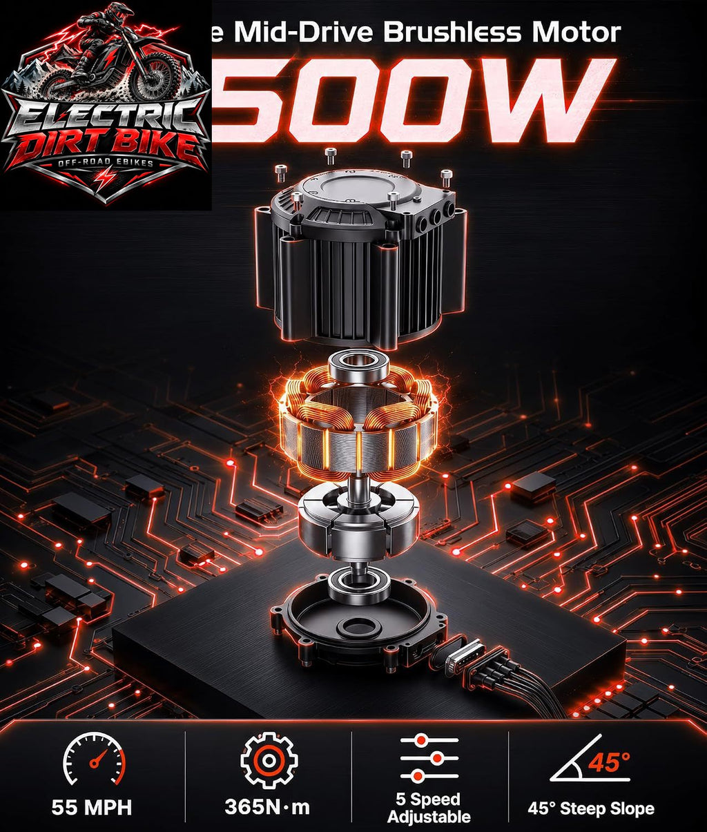 Tasaca T500 Pro 6500W Mid-Drive Dirt Motorcycle with Five Power Modes