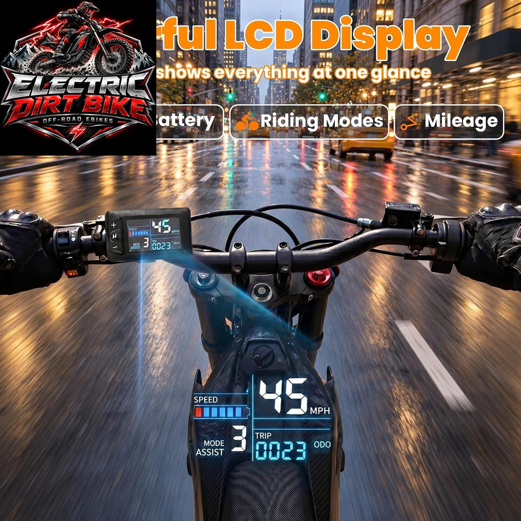 AMYET Electric Dirt Motorcycle, 4000W Peak with Reverse Gear