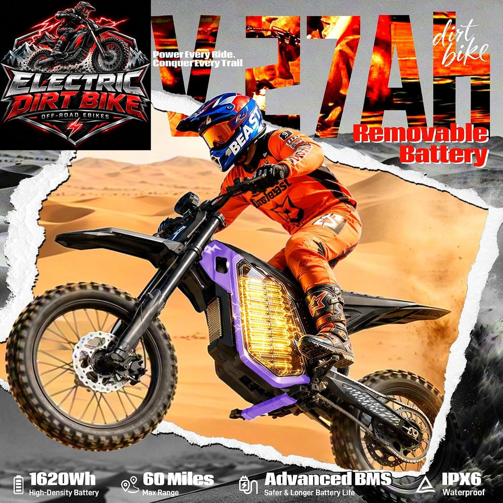 ESKUTE NOVA Beast Electric Dirt Motorcycle with 60V 27Ah Battery