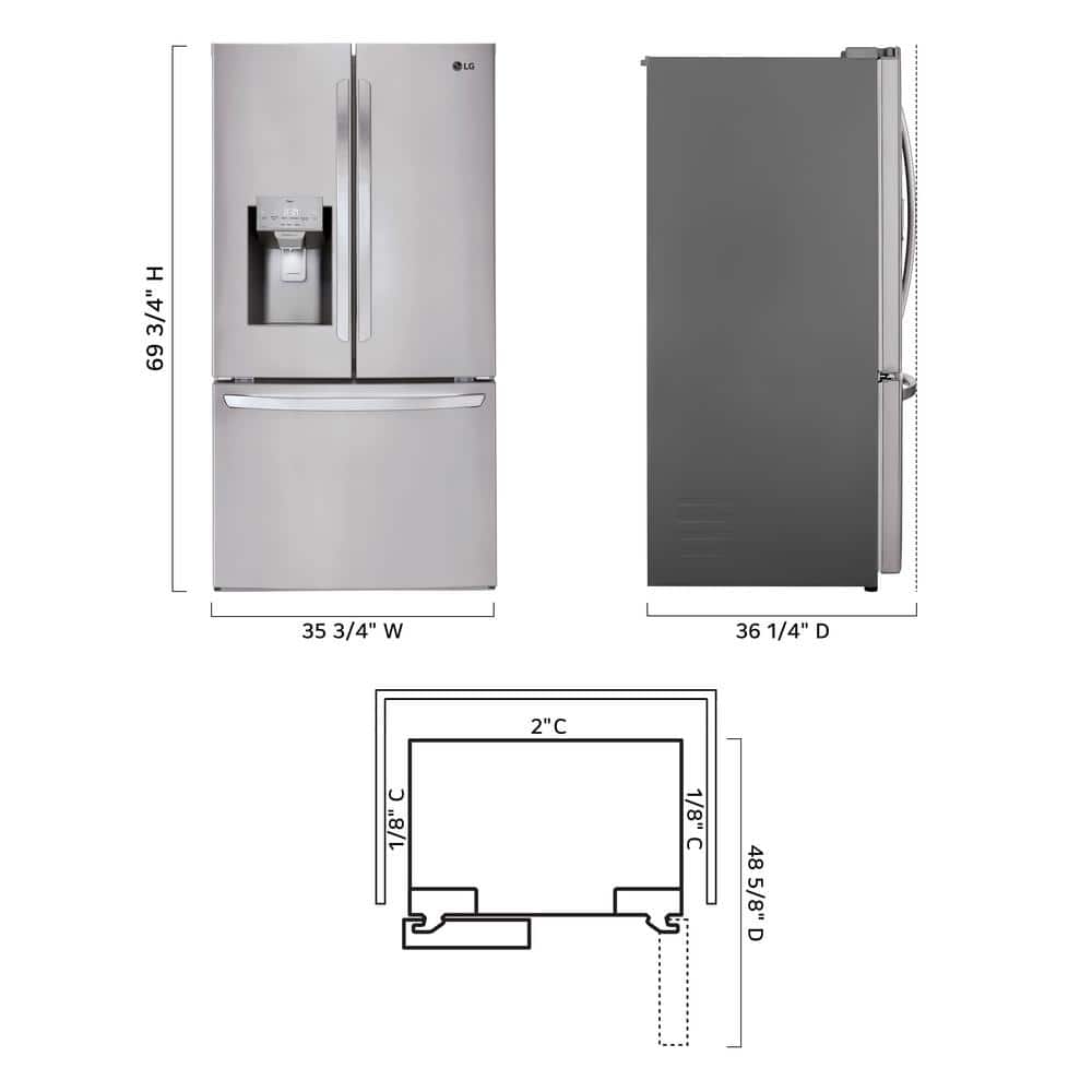 LG 27.7 cu ft French door refrigerator with dual ice makers and Craft Ice