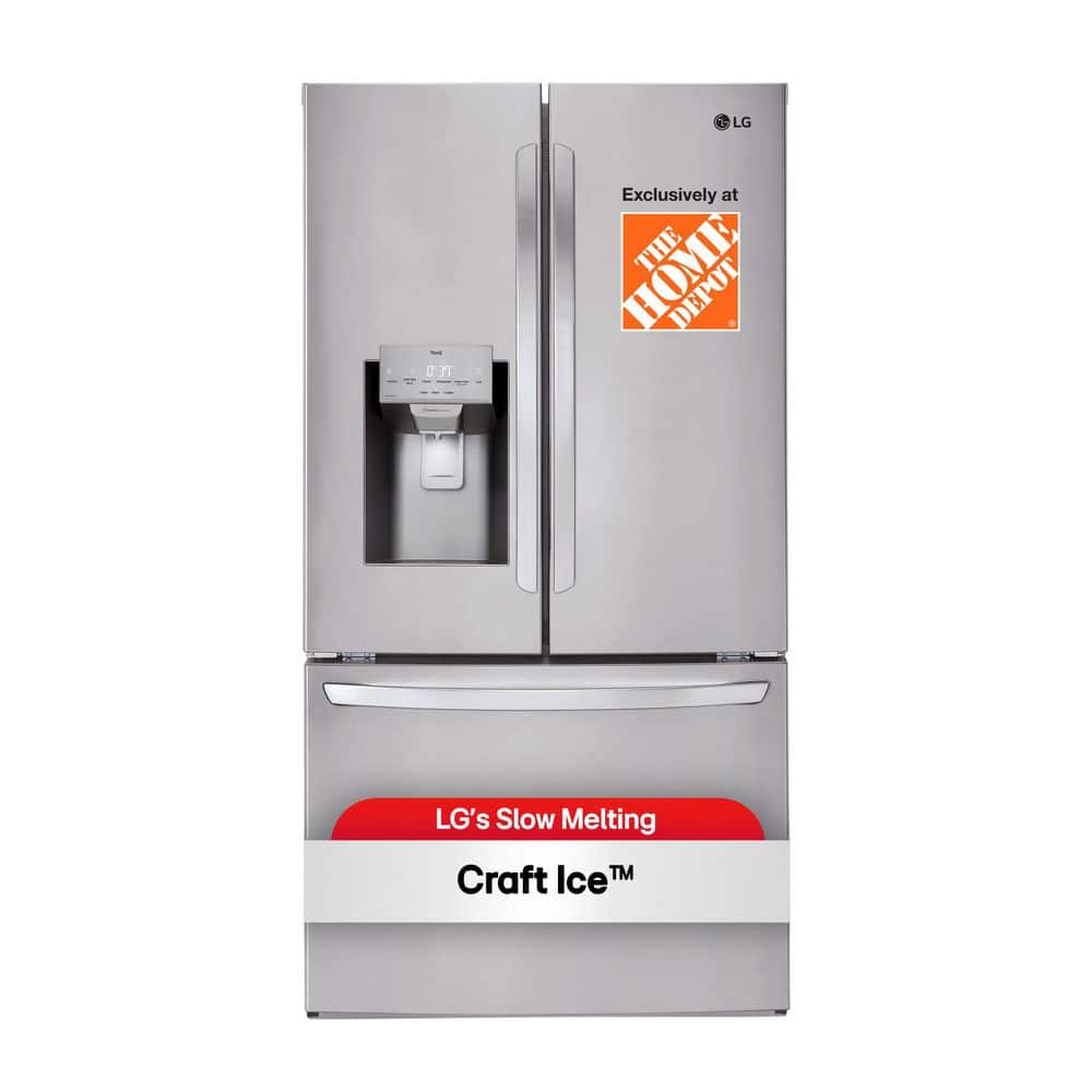 LG 27.7 cu ft French door refrigerator with dual ice makers and Craft Ice