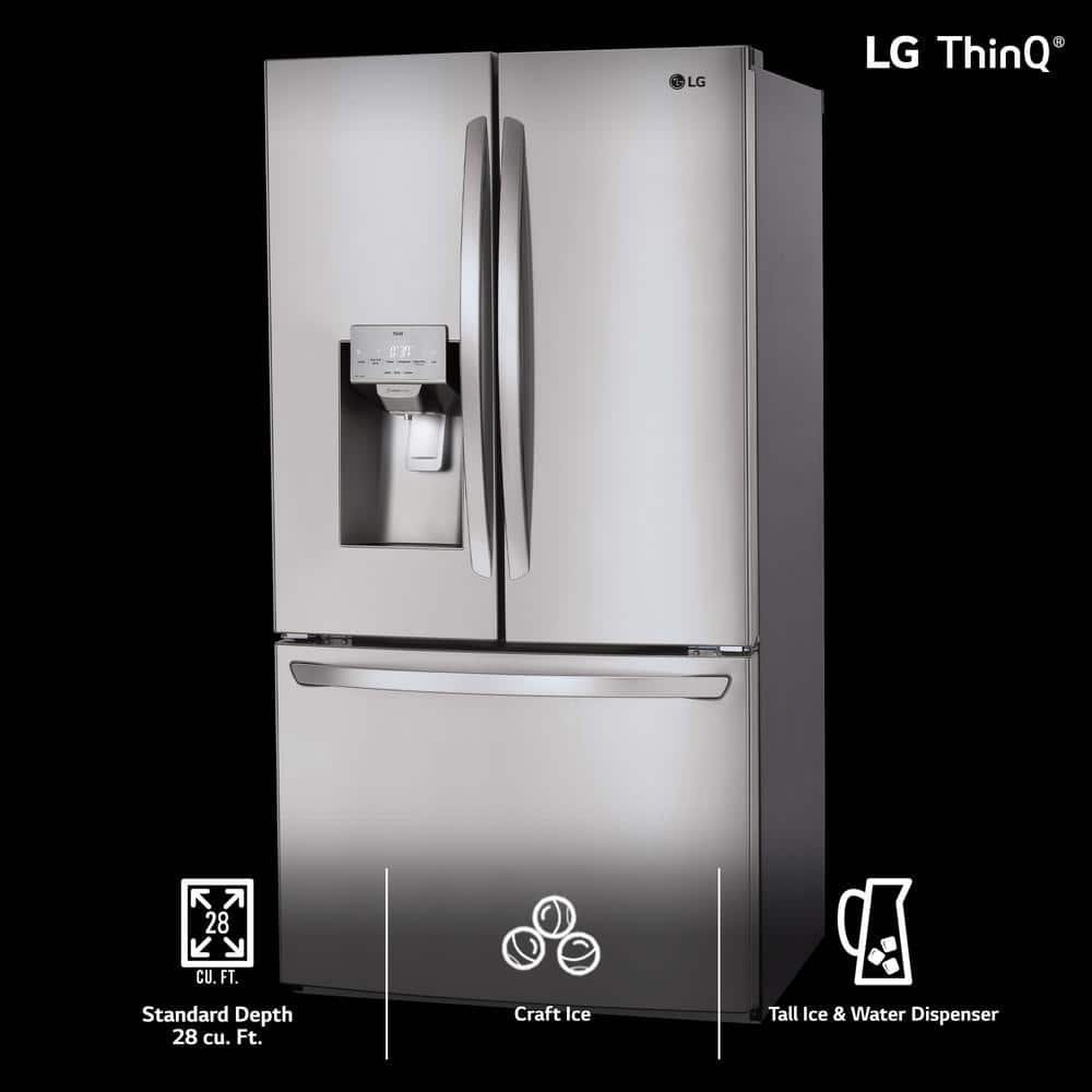 LG 27.7 cu ft French door refrigerator with dual ice makers and Craft Ice